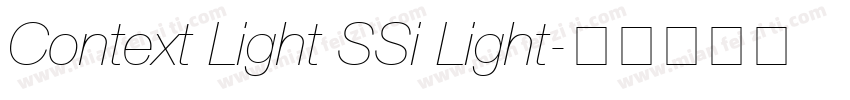 Context Light SSi Light字体转换